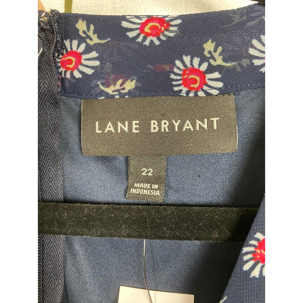 Lane Bryant Navy Blue Floral Chiffon Maxi Dress Sz.22W NWT - Picture 7 of 16